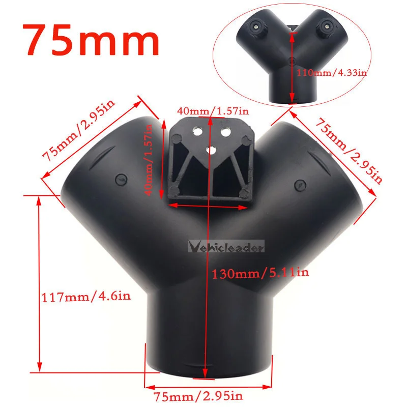 

Воздуховод Y-образной Формы 60/75 Мм Для Автомобильного Отопителя С Регулирующим Клапаном Для Дизельного Автономного Отопител...