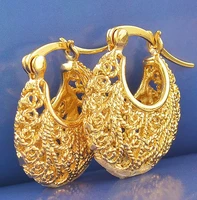 anglang hiphop stylish hoop loop earrings goldsilver color available women earrings punk girls hyperbole wholesale lotsbulk