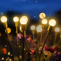 2 pack led solar firefly bunch lamp holiday light outdoor garden waterproof festoon lamp decor garland new year fairy lights