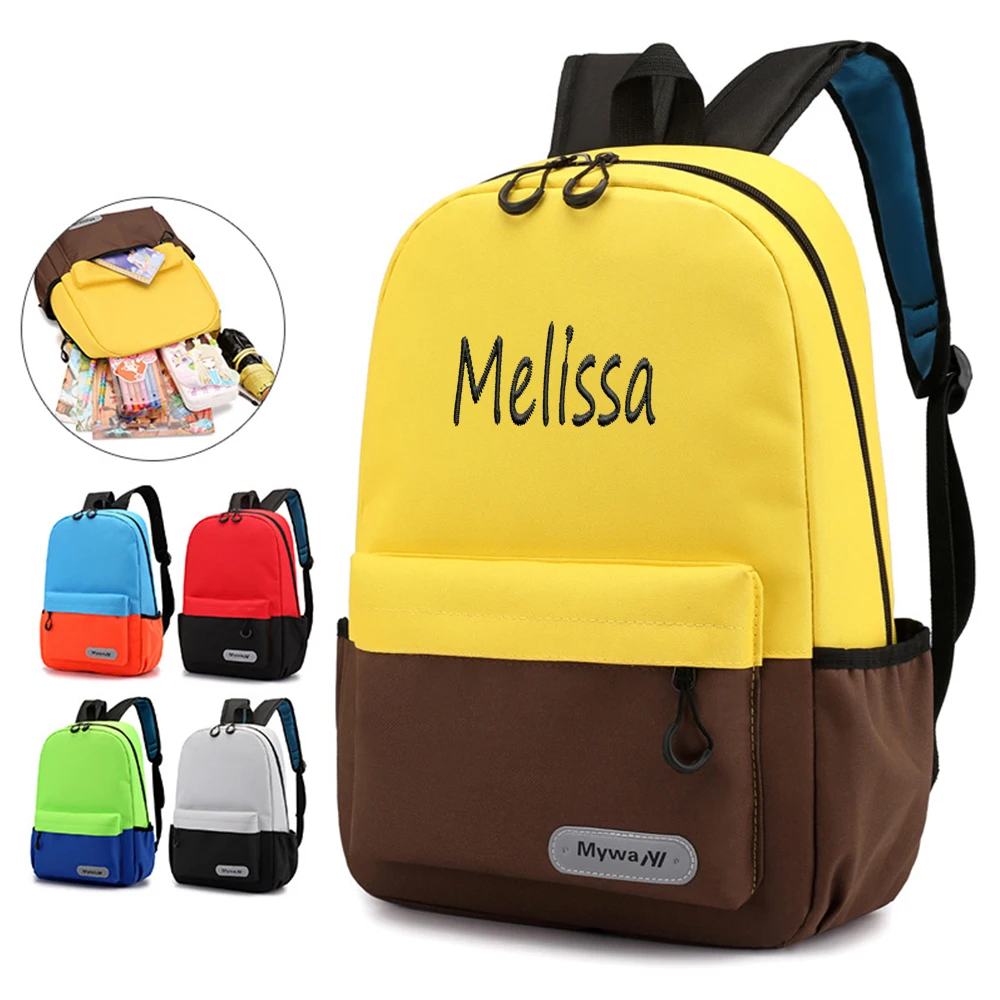 

New Customized Primary School Schoolbag Personalized NameChildren's Schoolbag Embroidery Your Name Kids Kindergarten Backpack