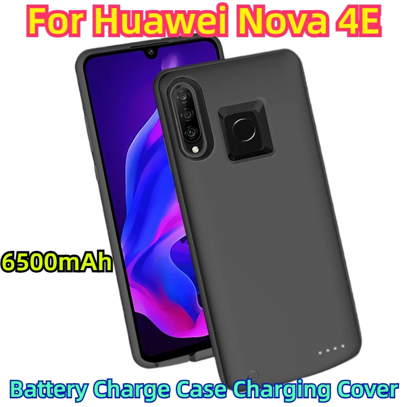 Чехол-аккумулятор для Huawei P30 Lite Nova 4E чёрный/синий