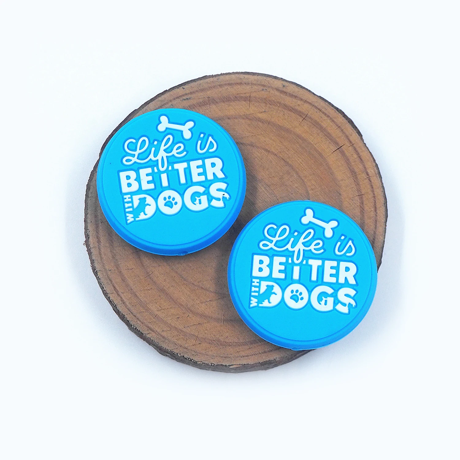 10 шт. силиконовые бусины Chenkai с буквенным принтом