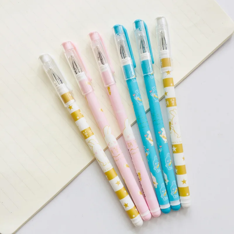 

3 pcs/lot Cute Radish Rabbit Gel Pen Signature Pen Escolar Papelaria School Office Supply Promotional Gift