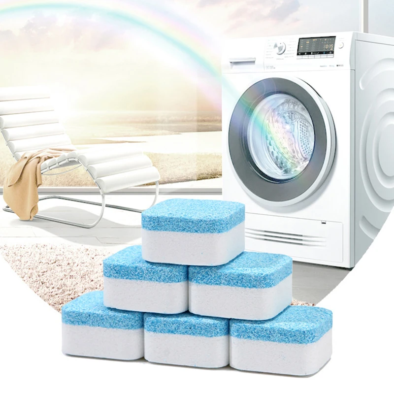 12 Washing Machine Deep Cleansing Effervescent Tablets, Used for Washing Machine Descaling and Dirt Detergent Cleaning Products