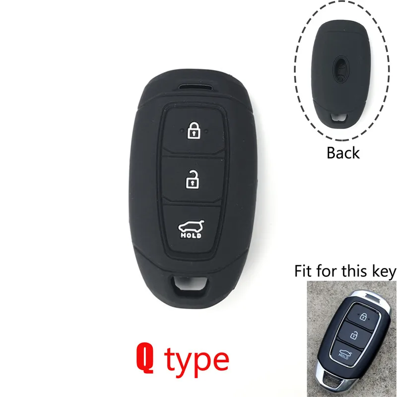 

Силиконовый чехол для ключей для Hyundai Verna Solaris Elantra Azera Kona Encino Grandeur Azera Palisade I30 Ix35 Accent Santa Fe Lafesta