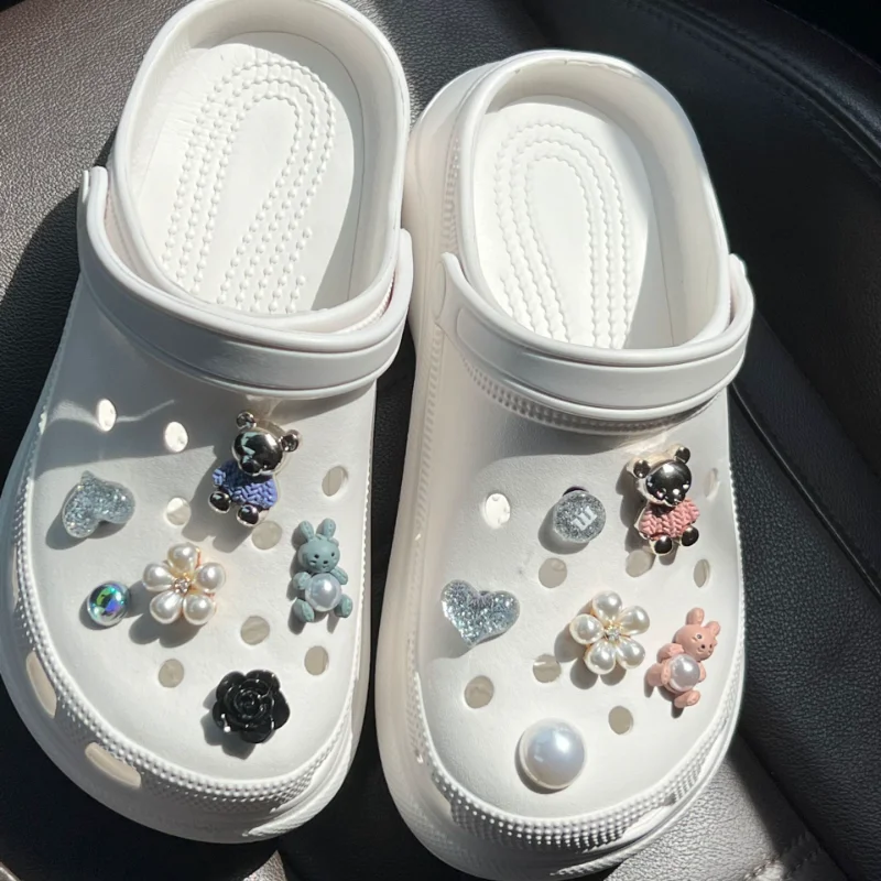 Brand Designer Croc Charms Accessories Bling Metal Accessories Metal Shoe Charms Decor For Laces