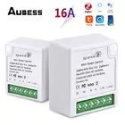 Умный мини-переключатель Abuess Tuya Zigbee, 16 А, двухстороннее управление, работает с приложением Smart Life Alexa Google Home