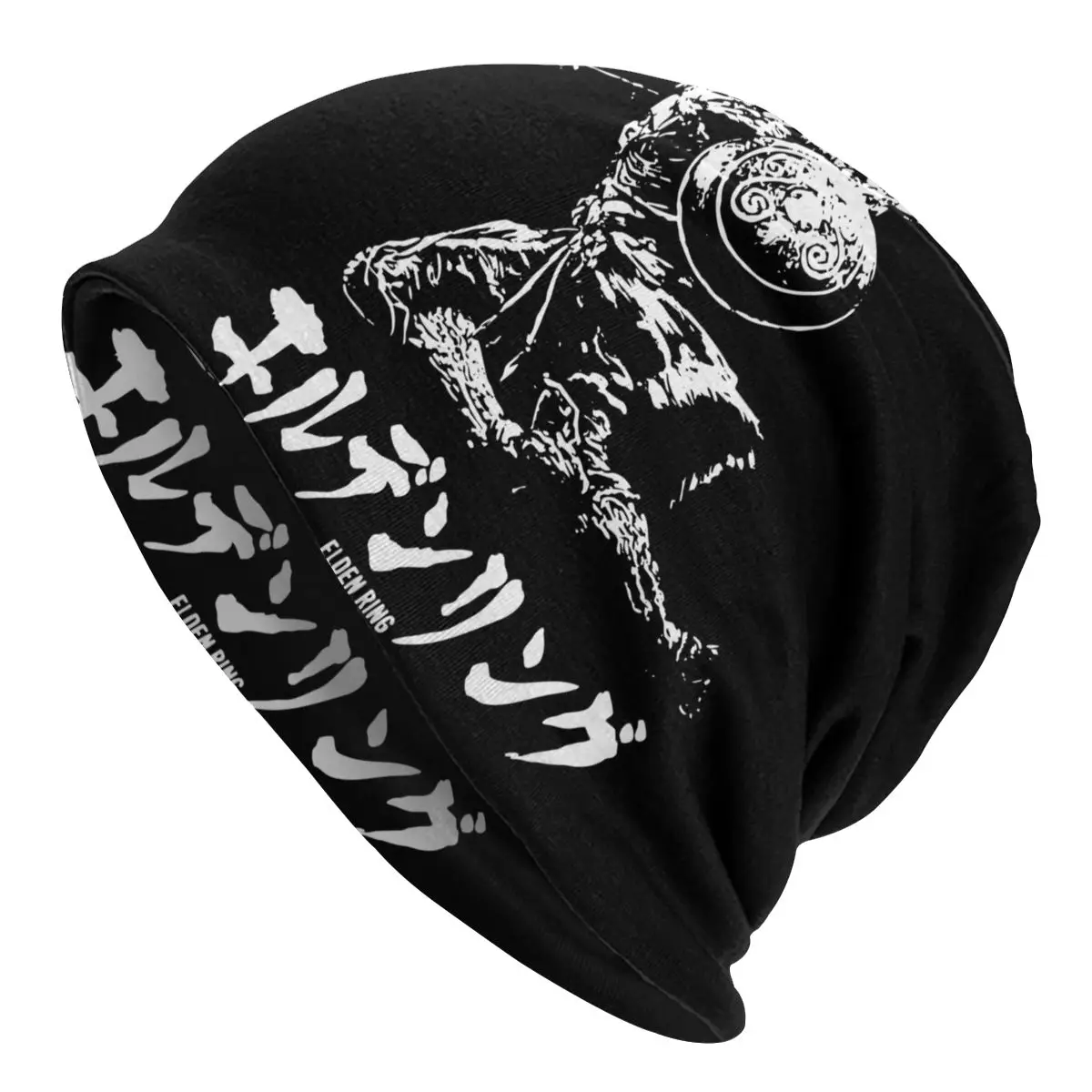 

White Elden Ring Tarnished Bonnet Hat Casual Outdoor Skullies Beanies Hats Video Games for Men Women Knit Hat Warm Dual-use Cap