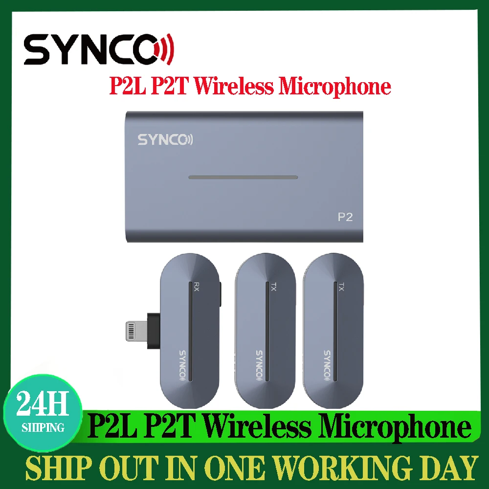 

SYNCO P1L P1T P2L P2T Wireless Microphone Portable Lapel mic for Smartphone Karaoke Audio Video Shooting Camera Professional