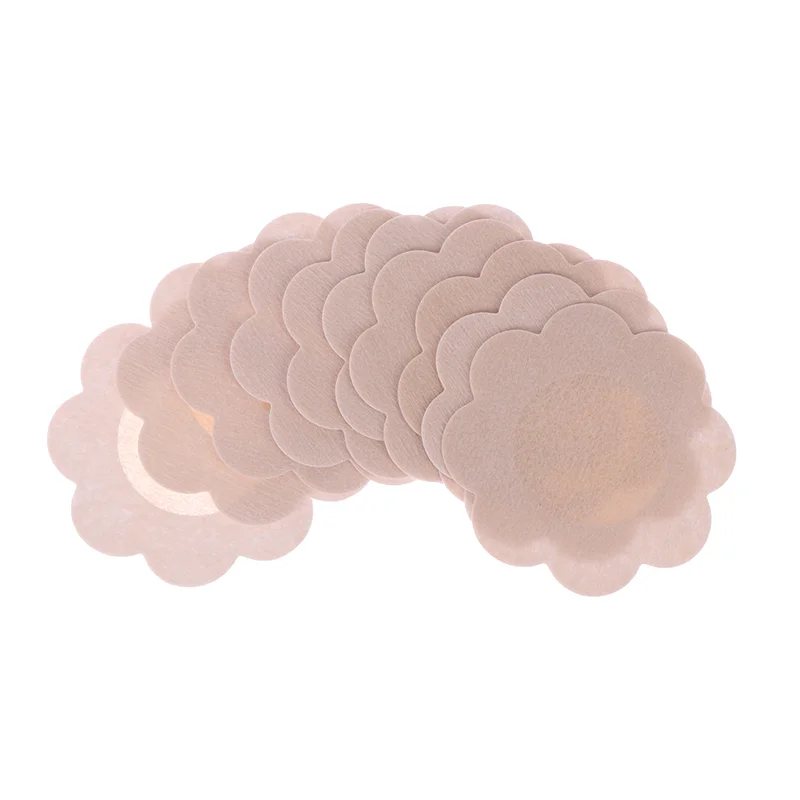 

10 шт. Мягкие накладки на соски, мягкие одноразовые Нескользящие Сексуальные Ленты для груди и цветов, наклейки на грудь