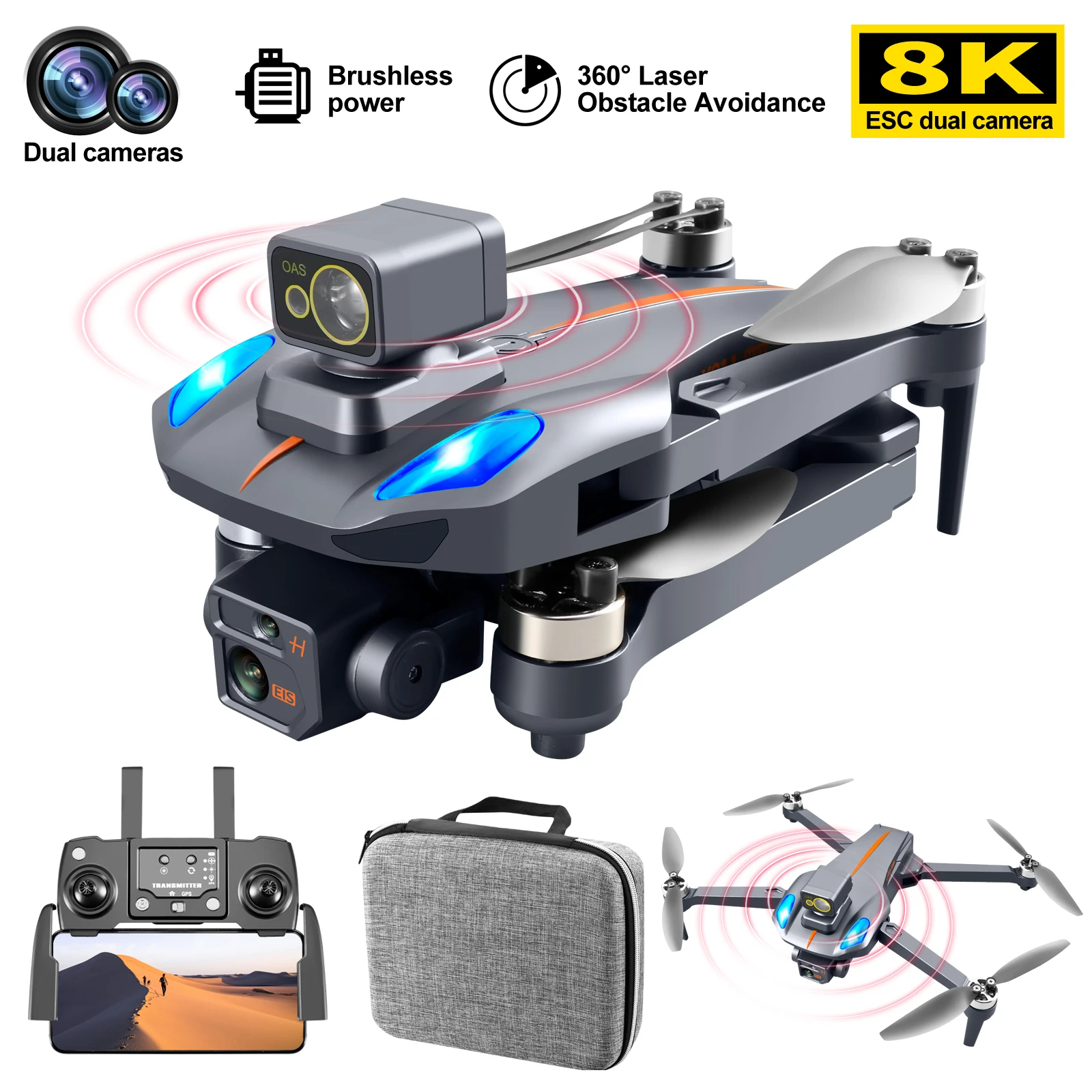 

K911 MAX GPS Drone 8K Professional Dual HD Camera FPV Aerial Photography Brushless Motor Foldable Quadcopter RC Distance 1200M
