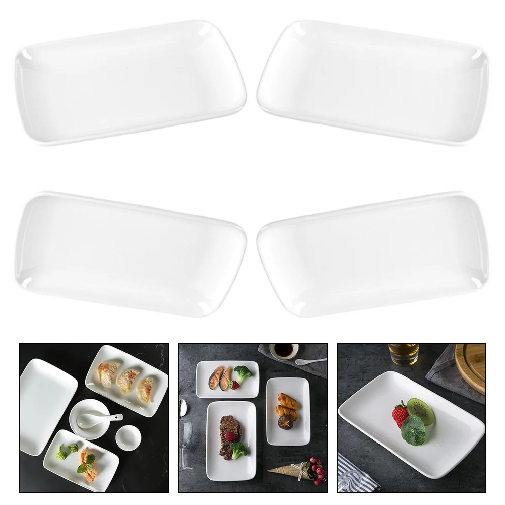 

Plates Serving Melamine Platters Plate Salad Rectangular Platter Whiteset Dishes Dish Tray Fruit Appetizer Dessert Snack