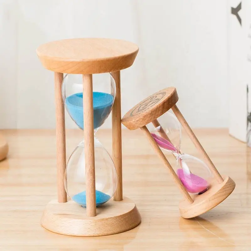 

1/3/5 Minutes New Wooden Hourglass Mini Desktop Decoration Sand Clock Creative Timers Sandglass Hourglass Kitchen for Kids Gift