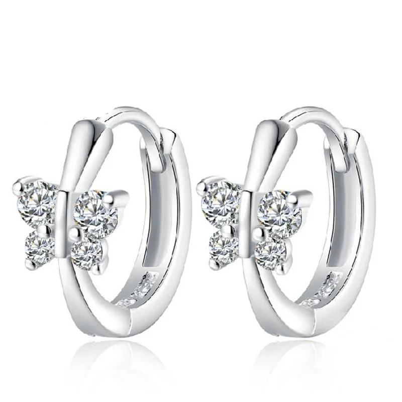 

Zircon Ear Buckles Geometric Butterfly Earrings Women's Earrings Suitable for Wedding Party Gifts Employee Benefits