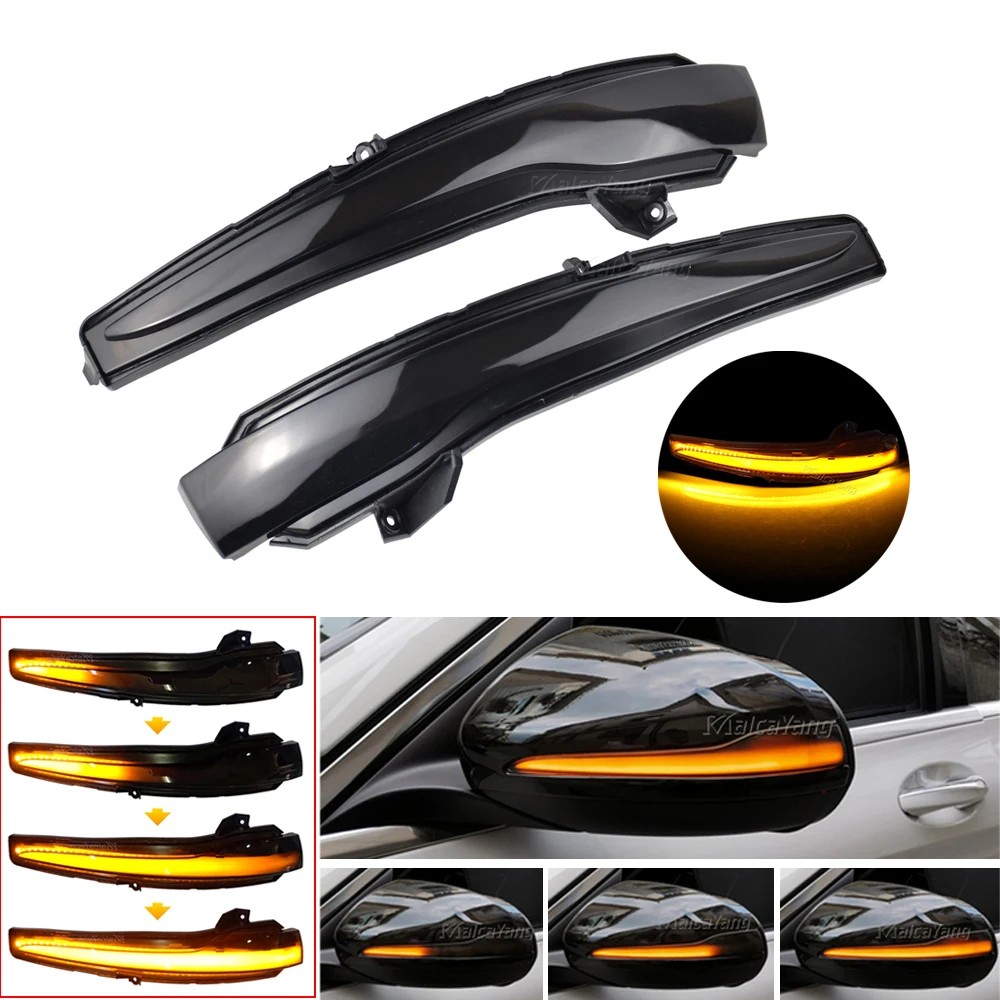 

2x LED Dynamic Turn Signal Light Side Mirror Flashing Light Repeater Blinker For Mercedes Benz C Class W205 E W213 S W222