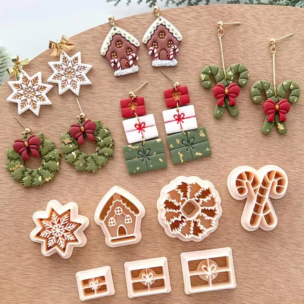 Рождественские фрезы для полимерной глины | Фрезы зимней Набор резаков Резаки