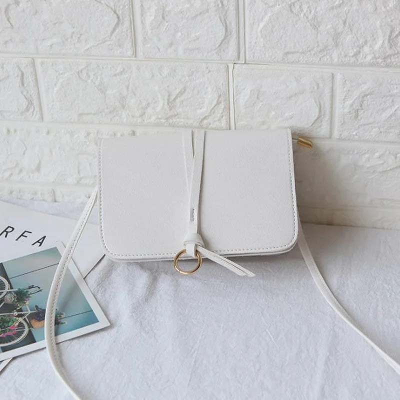 

MBTI Solid Color Simple Multi-compartment Shoulder Square Bag 2022 Summer and Autumn Fashion Ring Belt Decorative Crossbody Bag