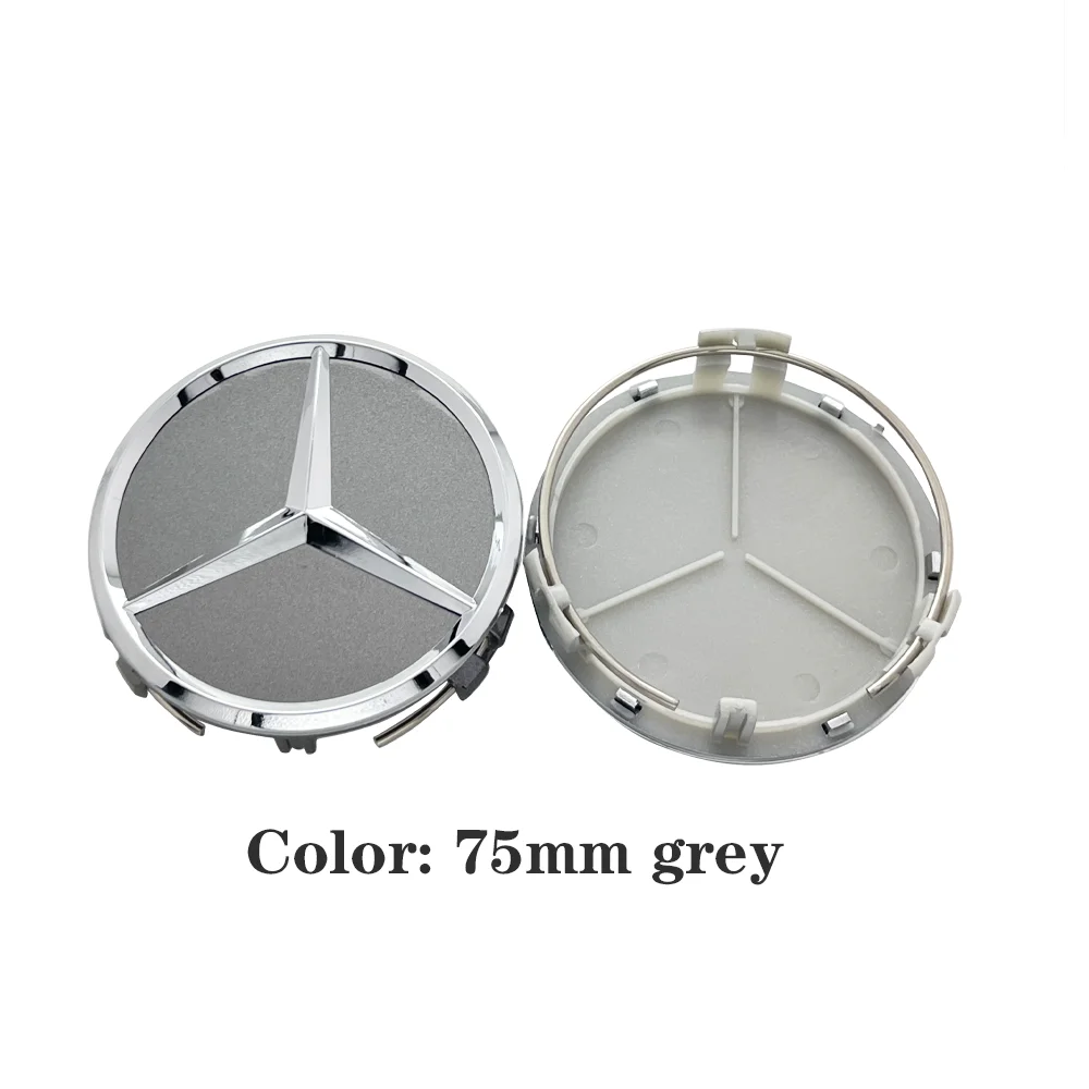 

4 шт./компл., 75 мм, колпаки центральной ступицы колес автомобиля, крышки для Mercedes Benz B/C/E/S Class A Class C200L GLC GLK CLA W126, автоаксессуары