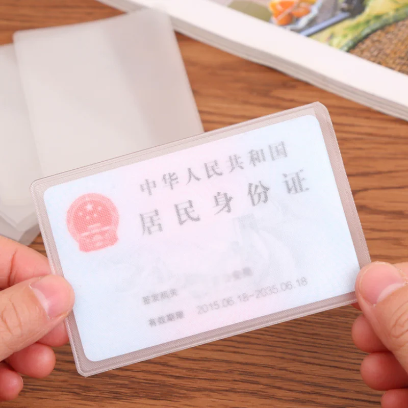 

3/5/10pcs PVC Transparent Card Cover Card Holder Bus Business Card Protection Case Bank Credit ID Card Holder Cover Badge Case