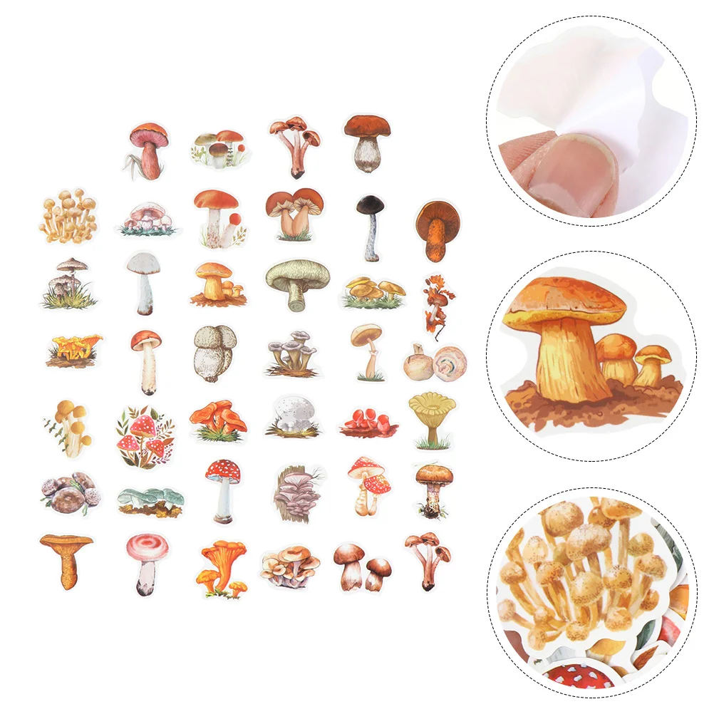 

Stickers Sticker Mushroom Businessflower Scrapbook Notebook Aesthetic Computer Trendy Label Gift Refrigerator Sealing Laptop Diy