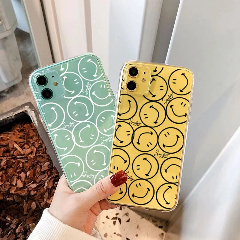Парные Мультяшные чехлы со смайликом для Huawei P30 P20 Pro P40 Lite E Y7 Y6 2019 Mate 20 Nova 3i P Smart 2021