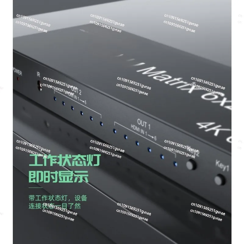 Вытяжка Audio De PC A TV Pantalla Dual 4K 60 Гц 6x2 Matriz HDMI 6 En 2 Salidas прерыватель Divisor