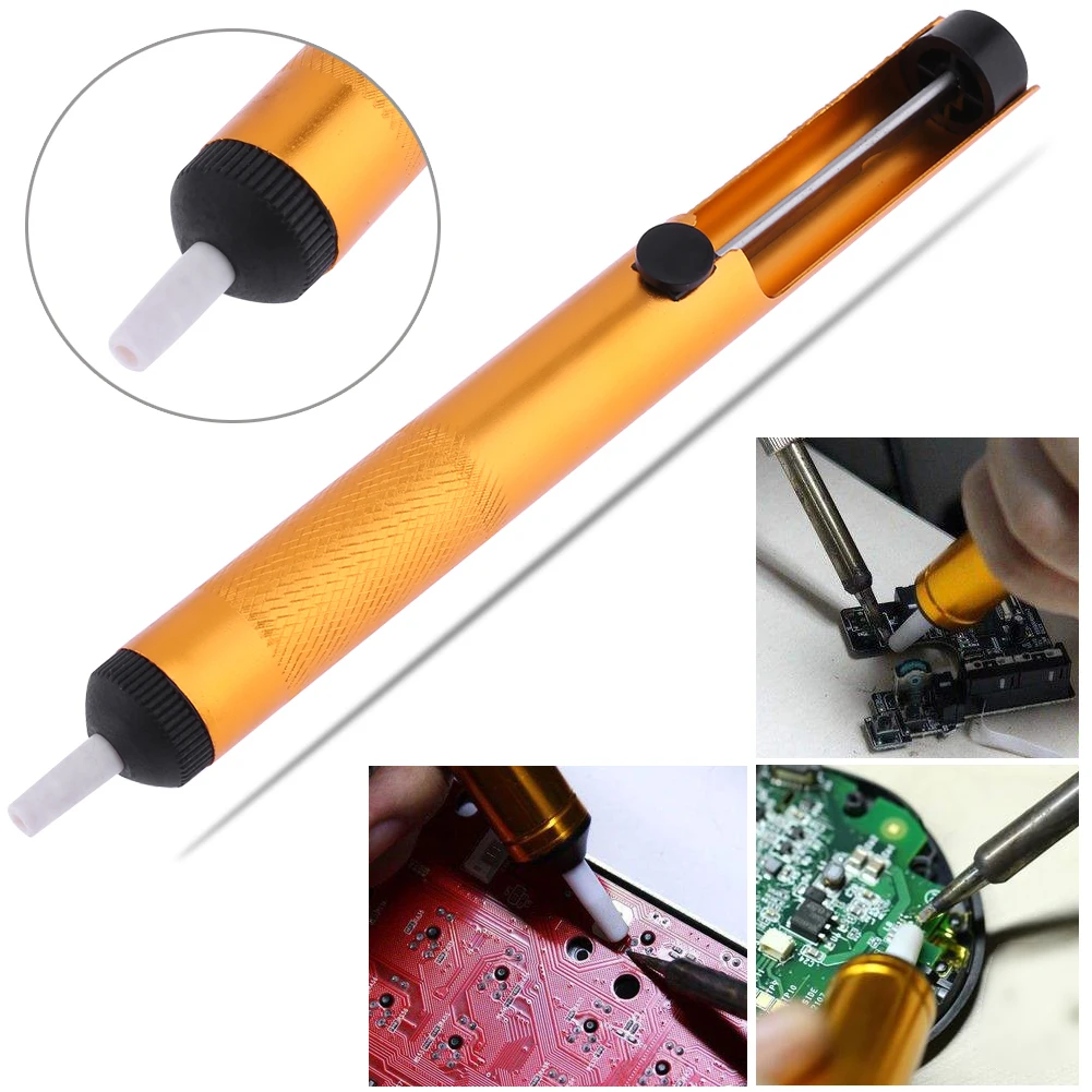 

Aluminum Tin Suction Device Removal Vacuum Soldering Iron Desoldering Pump Suction Tin Soldering Sucker Pen Welding Tool