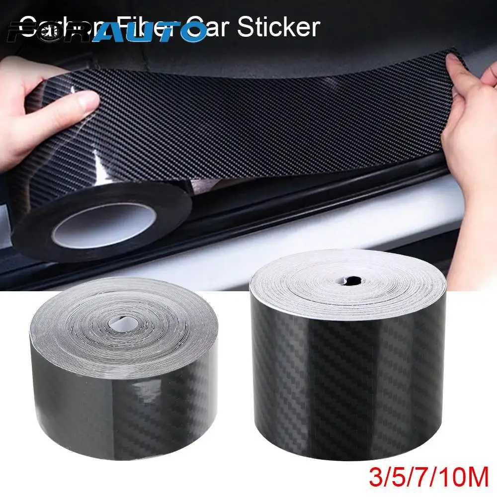 

Anti Scratch Tape Nano Carbon Fiber Car Sticker DIY Paste Protector Strip Auto Door Sill Side Mirror Wrap Film Waterproof