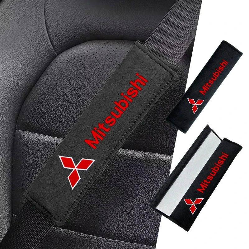 2 шт. накладки на ремень безопасности с логотипом автомобиля для Mitsubishi ASX Lancer Mirage