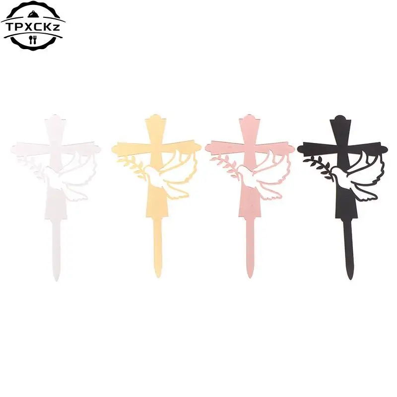 

1Pc Baptism First Communion Cake Decorations Peace Dove Cake Topper Christening Acrylic Peace Love Party Supplies Cake Decor