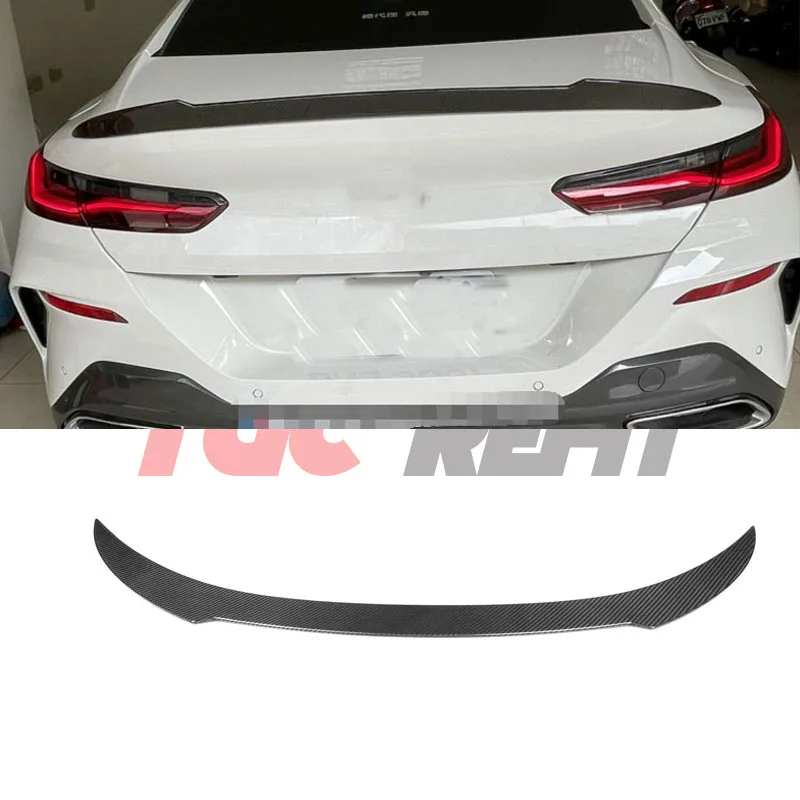 

For BMW 8 Series G14 G15 G16 Carbon Fiber Rear Trunk Spoiler V Style Trunk Lip Rear Trunk Boot Lip Wing Spoiler