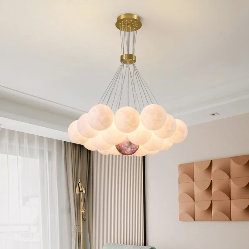 

Creative Bubble Ball Ceiling Lights Iron Sucker Pendant Light Hanging Lamp Home Decoration Lighting For Living Room