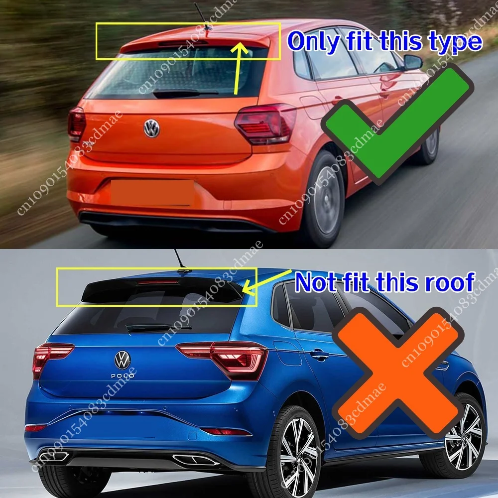 Фото Задний спойлер на крышу в стиле GTI, удлинитель крыла для Volkswagen Polo MK6 TSI TGI MPI 2018-2025, комплект кузова хэтчбека, тюнинг №2