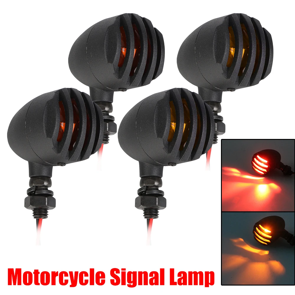 

Halogen Turn Signal Flasher 2Pcs Metal Blinker Light Indicator Motorcycle For Honda for Suzuki for Cafe Racer