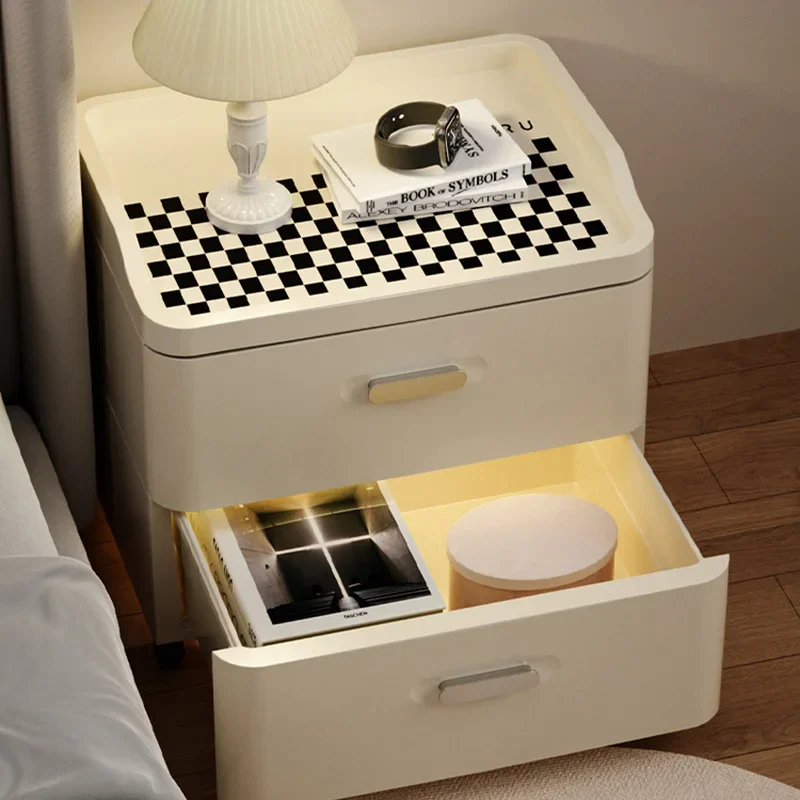 Угловой прикроватный столик Современная ночная тумбочка среднего века в