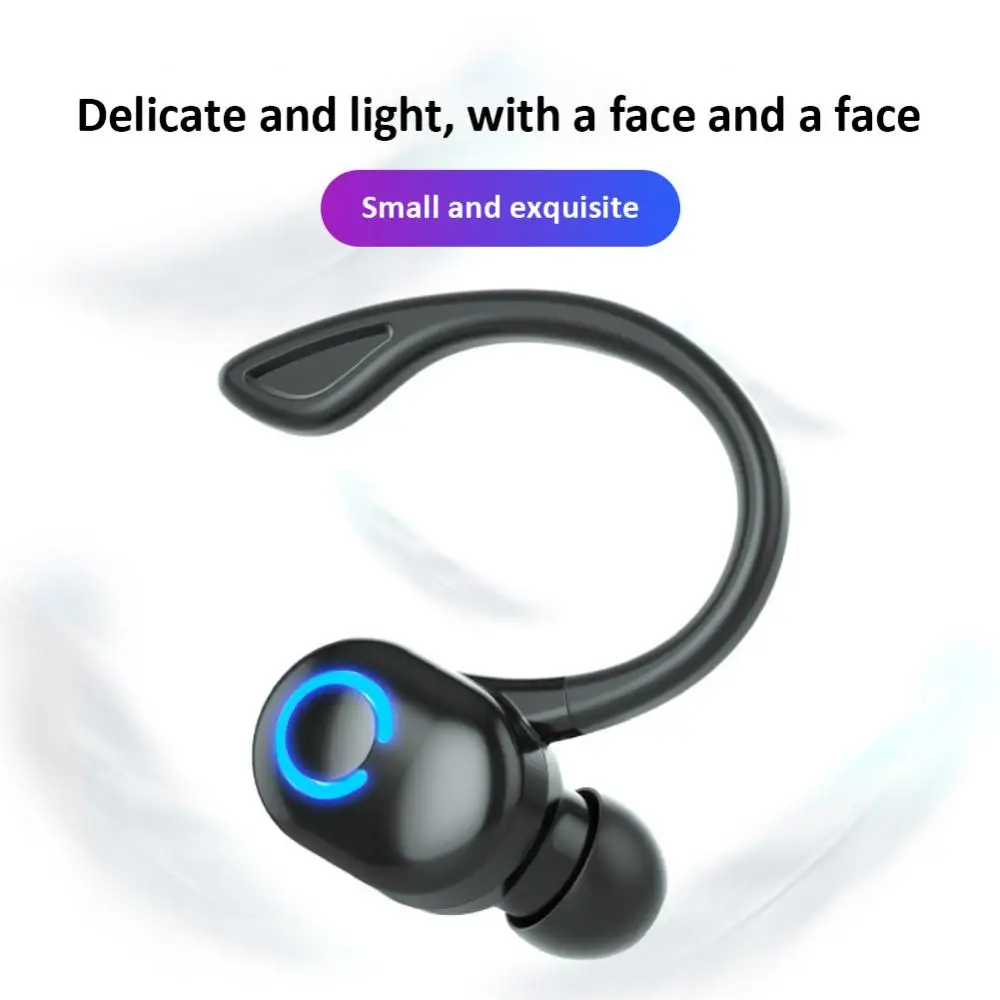

Waterproof Sport Earphones Ear-hook Bluetooth Headset Low Latency Stereo Wireless Headphones Long Standby Single With Microphone