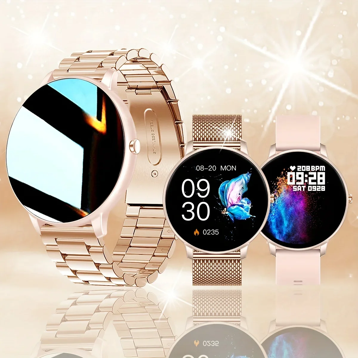 Женские умные часы 2024 круглые Smarthwhatch женские на заказ спортивные с Bluetooth