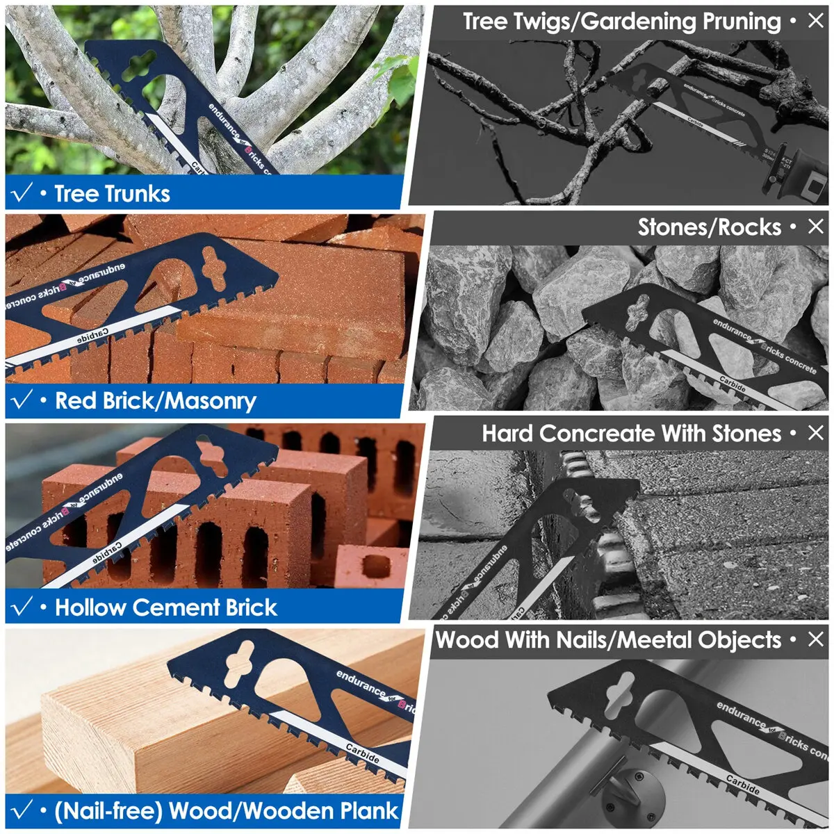 Полотно для сабельной пилы из карбидного вольфрама 12/18 дюйма