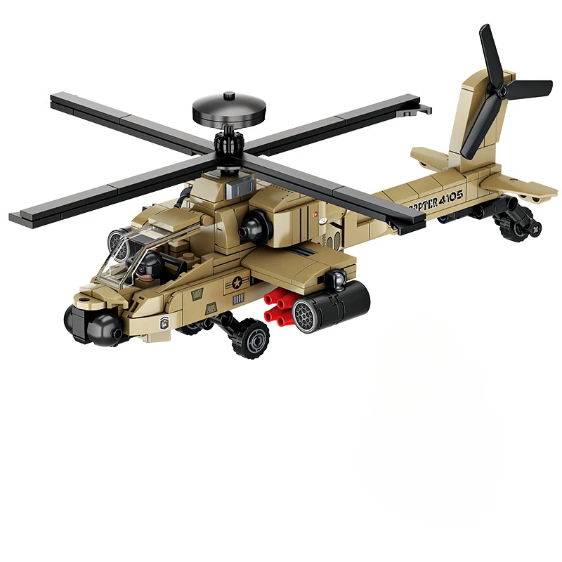 Военный вертолет Forange Apache J-35 модель истребителя-бомбардиря собранный