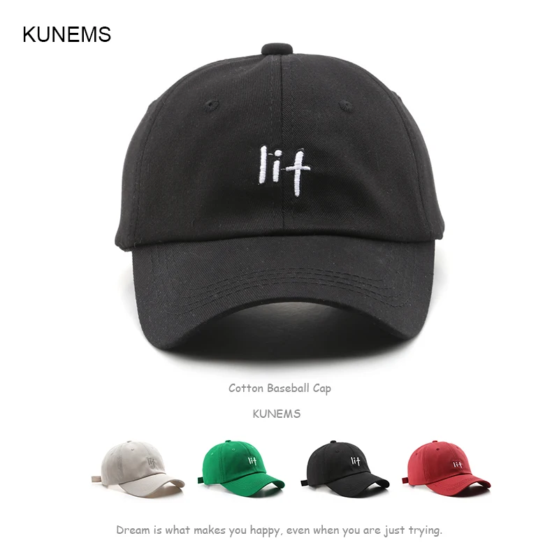 

KUNEMS Baseball Cap for Men and Women Letter Embroidery Sun Hat Outdoor Sun-proof Summer Hats Casual Cotton Snapback Caps Unisex