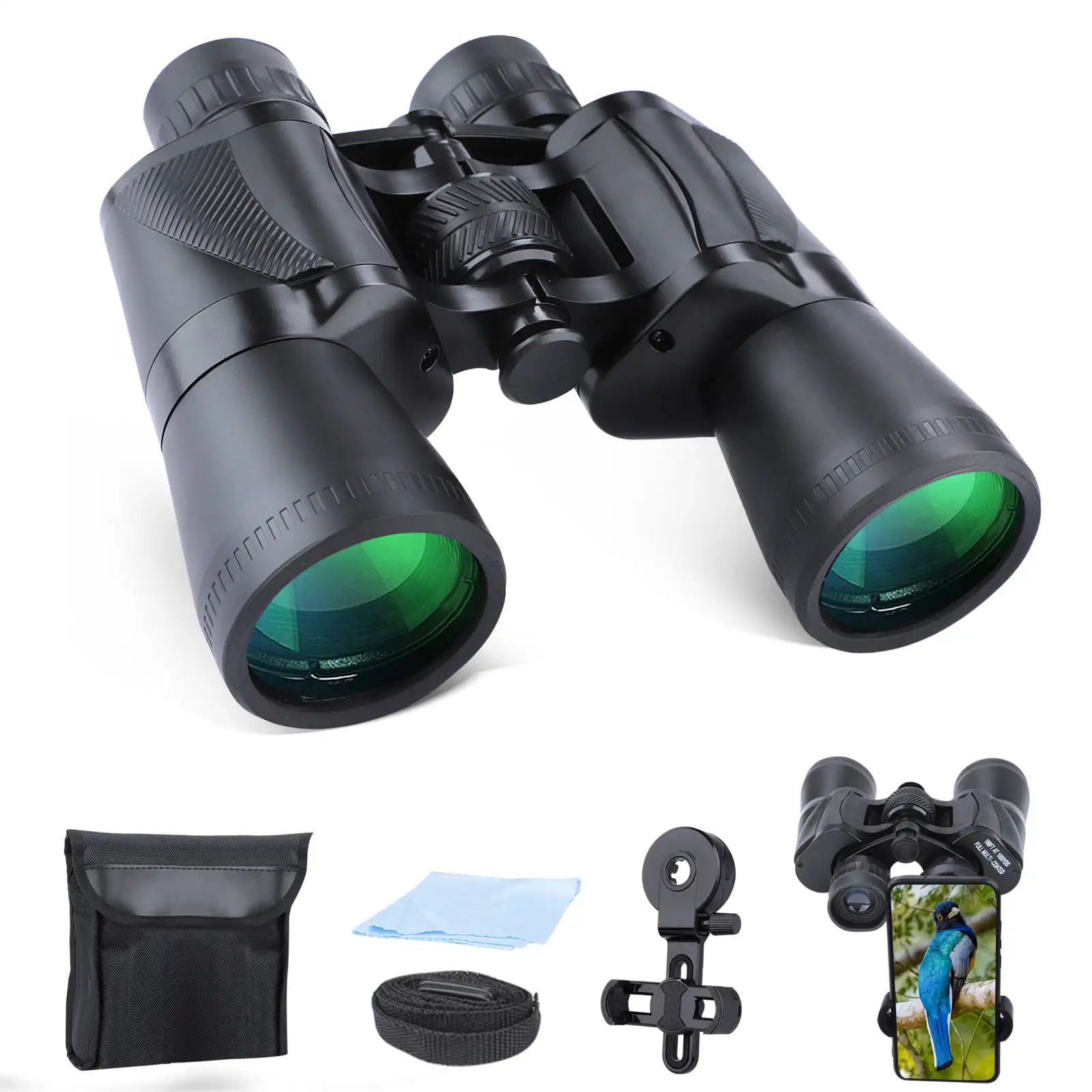 

20X50 Binoculars for Adults, Compact Binoculars with Low Light Vision, Powerful Binoculars for Bird Watching Hunting