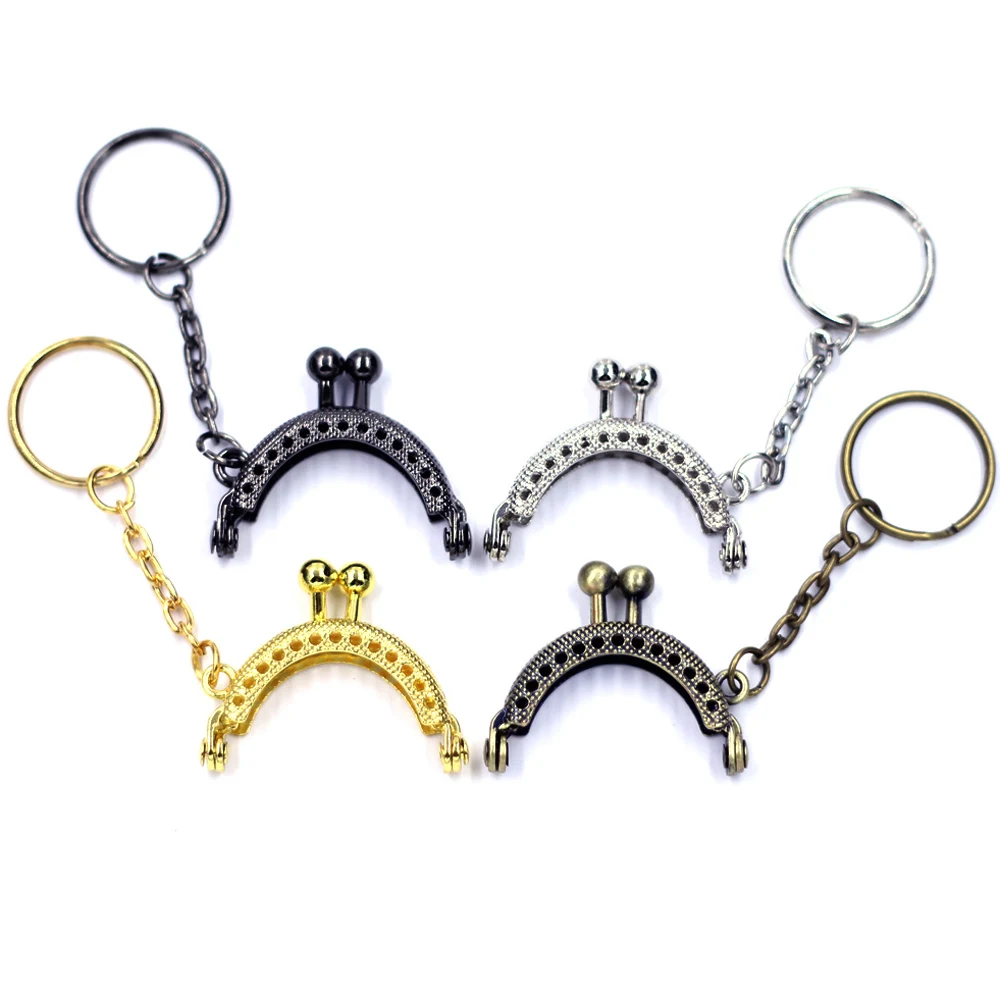 

2PCS Mini Shape C Metal Purse Frames 4cm Key Ring Buckle DIY Coin Bag Wallet Making Hardware Kids Practice Material Accessories