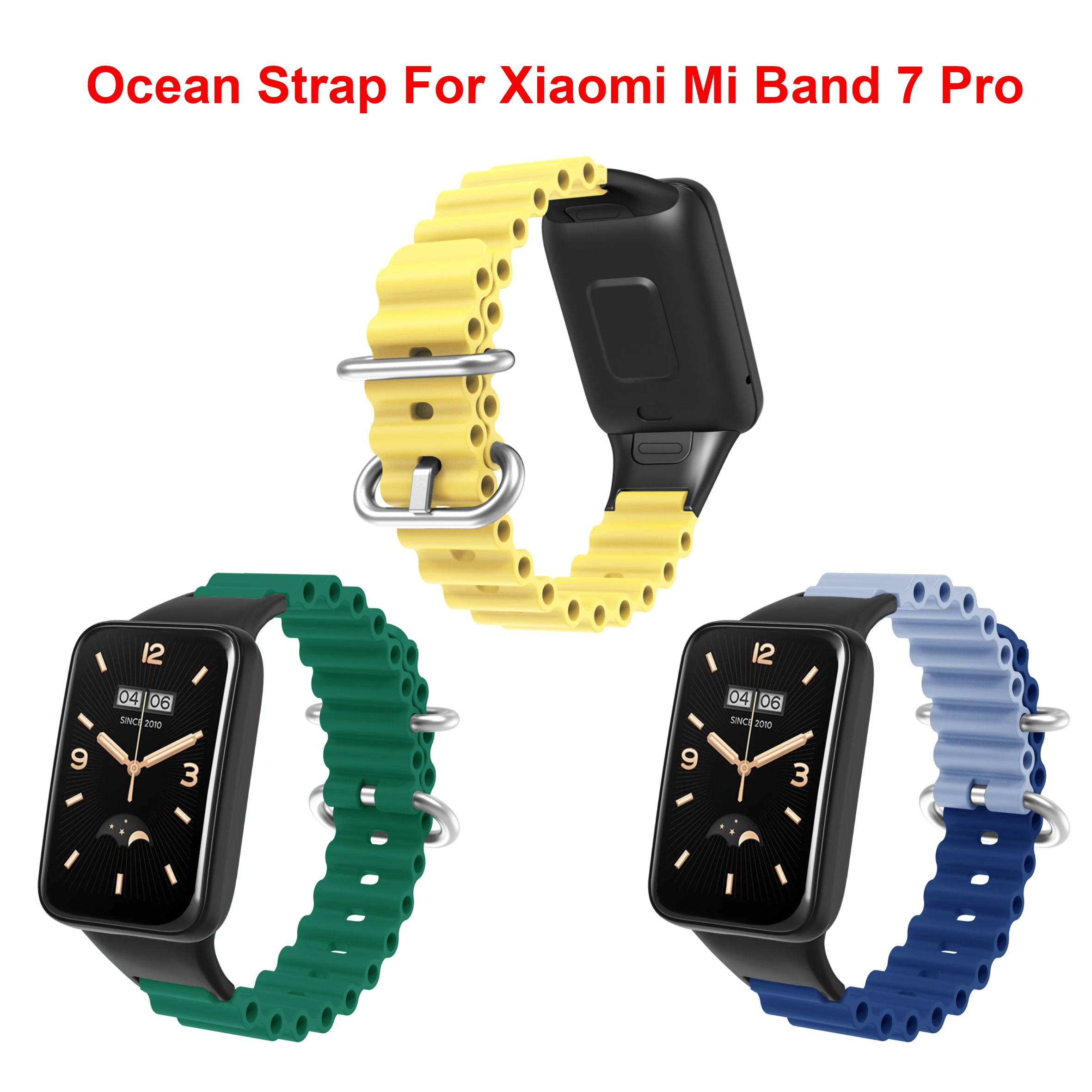 Ocean Two Color Strap For Xiaomi Mi Band 7 Pro Silicone Wristband Smart Watch Bracelet For Mi Band 7 Pro Straps Accessories