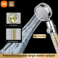 xiaomi newest 360 degrees shower head water saving flow rotating with twin fan rainfall mode spray nozzle bathroom accessories