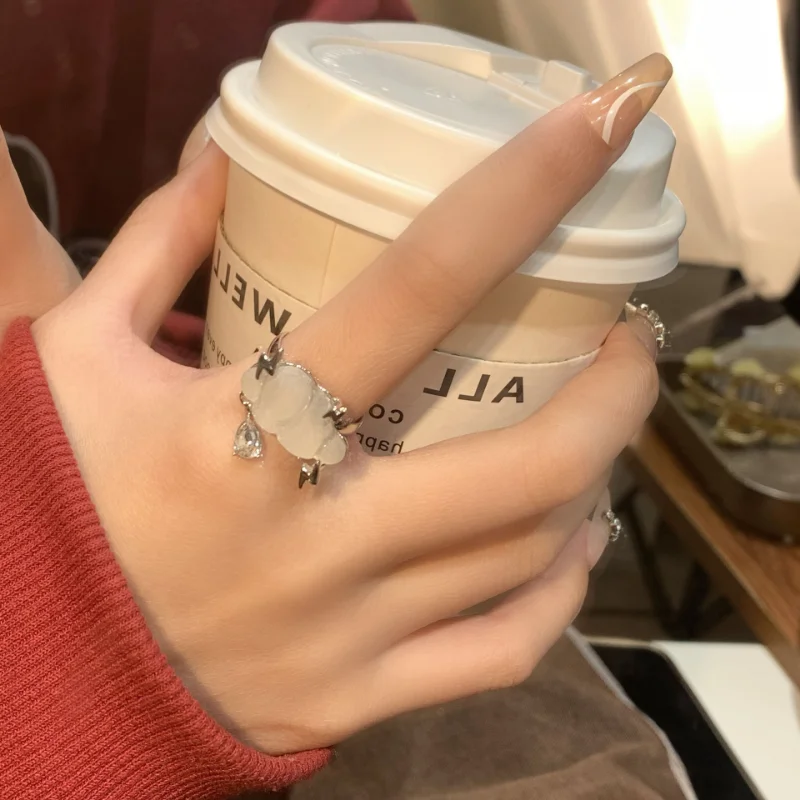 

Cloud Lightning Rings for Women 2023 New Cute Flaky Clouds Couple Opening Adjustable Ring Jewelry Valentine's Day Gifts