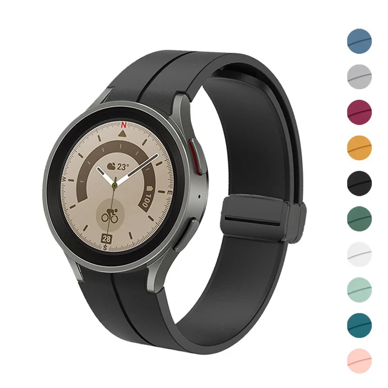

Magnetic Band For Samsung Galaxy Watch 5/pro/4 classic 44mm 40mm 46mm 42mm smartwatch Sport Silicone Bracelet watch4 strap 45mm