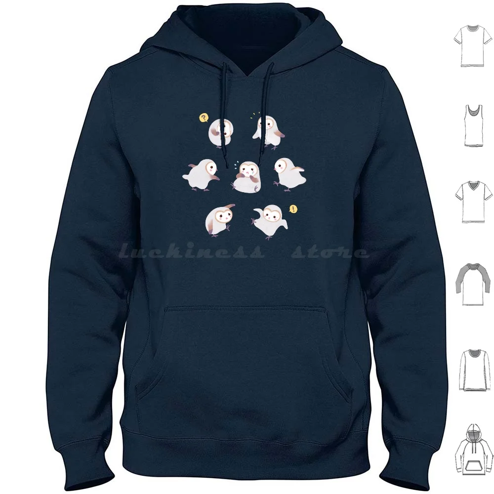 

Baby Barn Owls Hoodies Long Sleeve Baby Barn Owls Chicks Bird Birds Bird Pattern Cute Bird Fluffy Cute Kawaii Pikaole