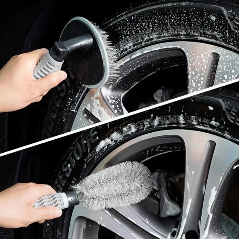 

Car Wash Wheel Brush Kit Multifunctional Tire And Wheel Cleaning Brush Tools For Auto Vehicle Universal Car Tire Cleaning Brush