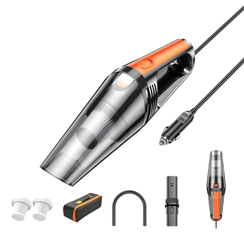 

6000Pa 120W 12V Car Vacuum Cleaner Handheld Dry Wet Vacuum Cleaner with LED drop shipping