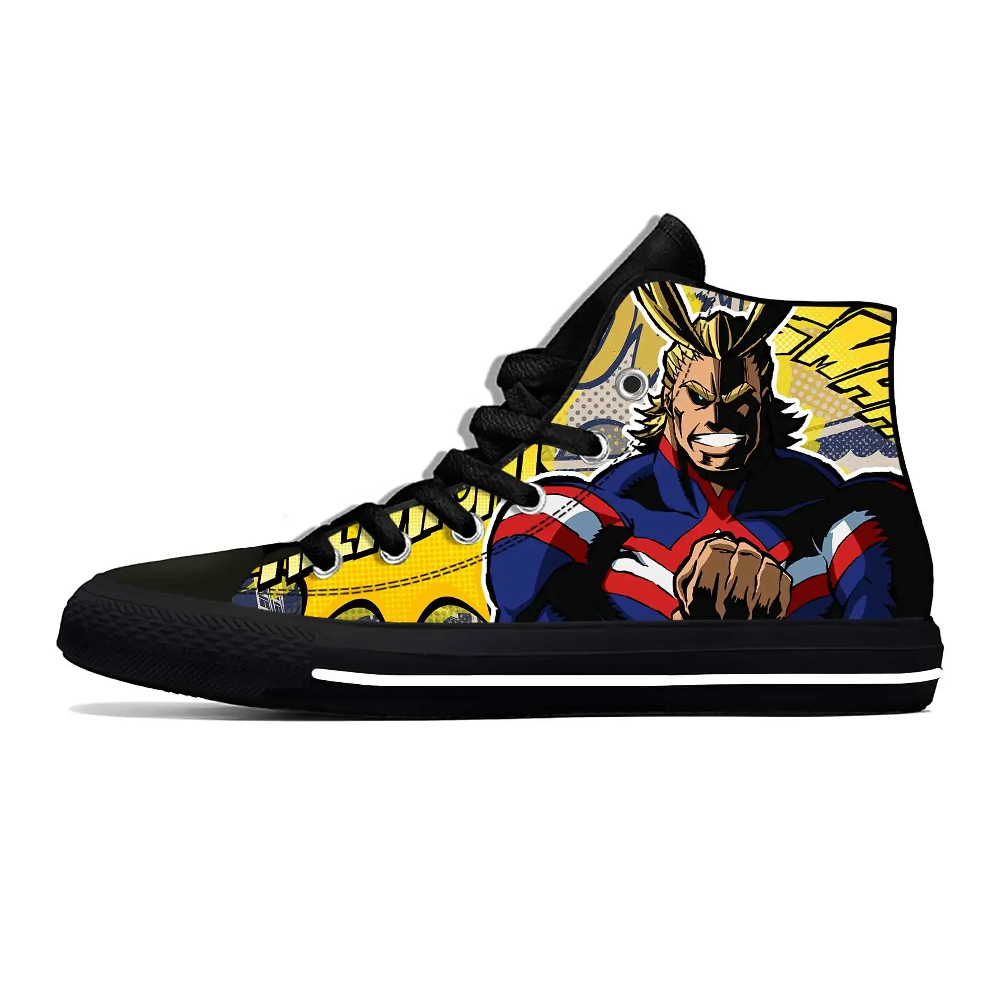 Японские повседневные кроссовки My Hero Academia All Might в стиле аниме и манги, высокие, удобные, дышащие, с 3D-принтом, для мужчин и женщин (art.: 3920dac5f5c0e) - 3920dac5f5c0e